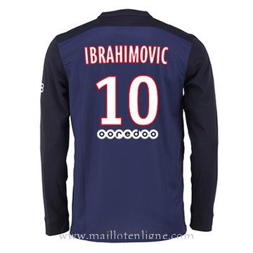 Maillot PSG Manche Longue IBRAHIMOVI Domicile 2015 2016