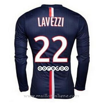 Maillot PSG Manche Longue LAVEZZI Domicile 2014 2015