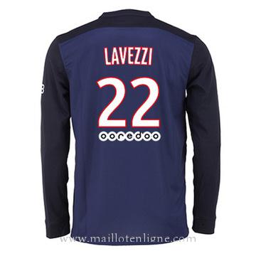 Maillot PSG Manche Longue LAVEZZI Domicile 2015 2016