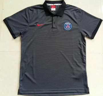 Maillot PSG Polo Rayures Grises 2016 2017