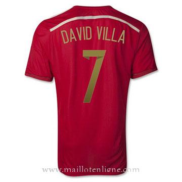 Maillot Espagne DAVID VILLA Domicile 2014 2015