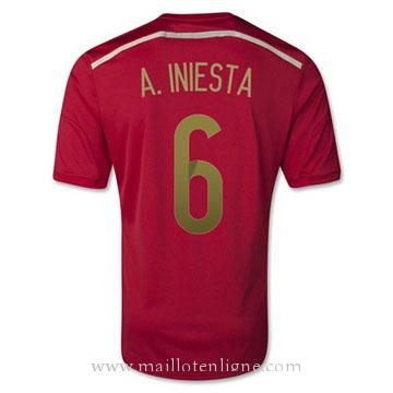 Maillot Espagne INIESTA Domicile 2014 2015