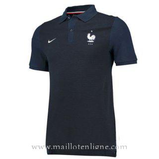 Maillot France polo Bleu fonce 2016 2017