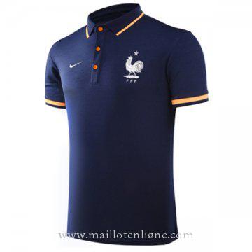 Maillot France polo Bleu fonce 2017